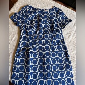 Boden 12L pique cotton dress, short sleeve. Front pockets